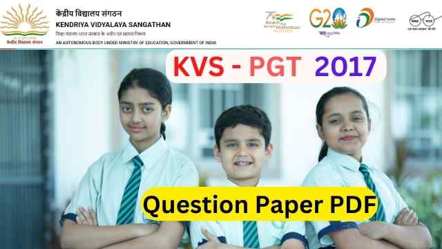 KVS PGT Commerce Question Paper 2017 With Answer Key PDF