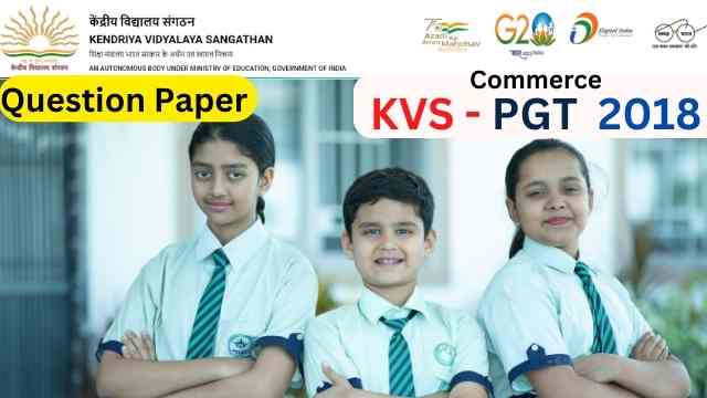 KVS PGT Commerce Question Paper 2018