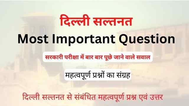 Delhi sultanate objective Question Answer 