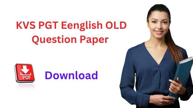kvs pgt english solved question papers